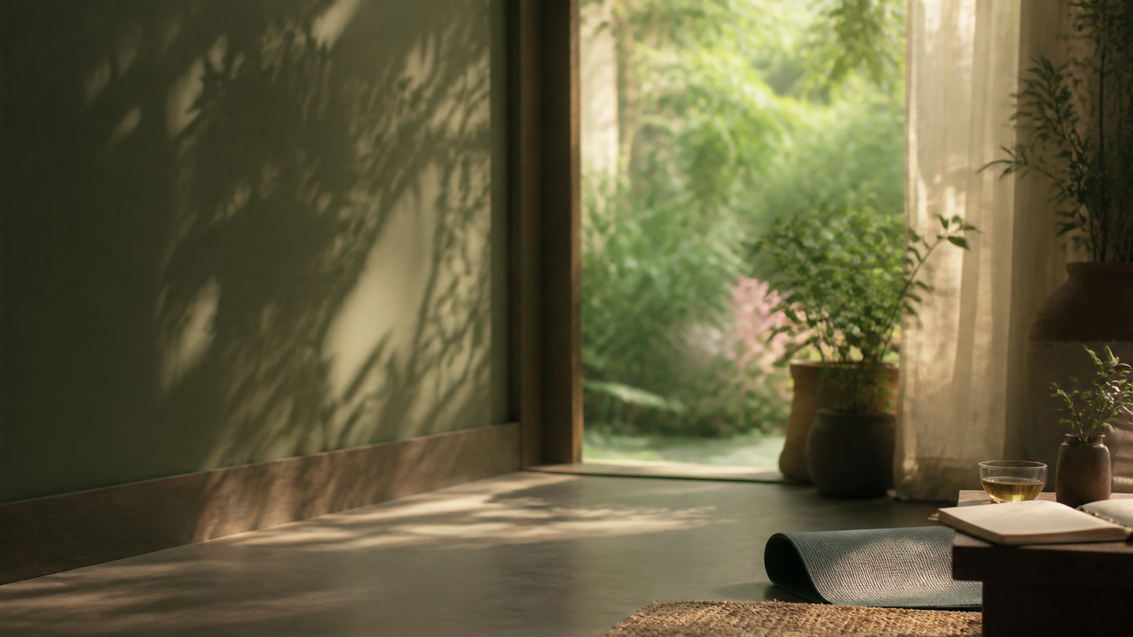 Peaceful space representing stress and lifestyle management